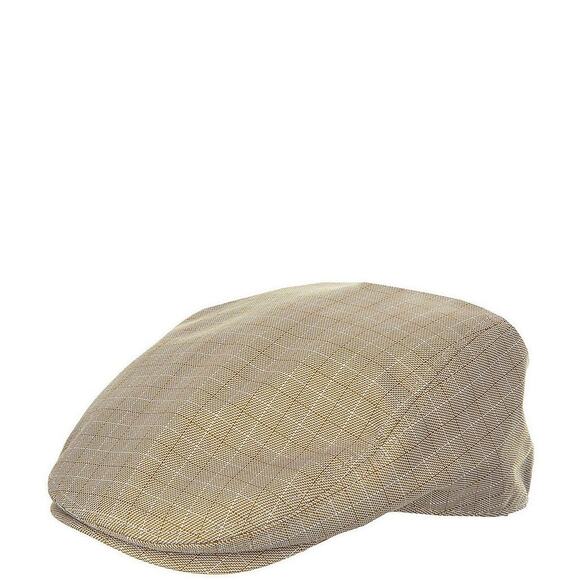 Biltmore Driver Newsboy Hat Tan Grid Large NEW - Picture 1 of 10